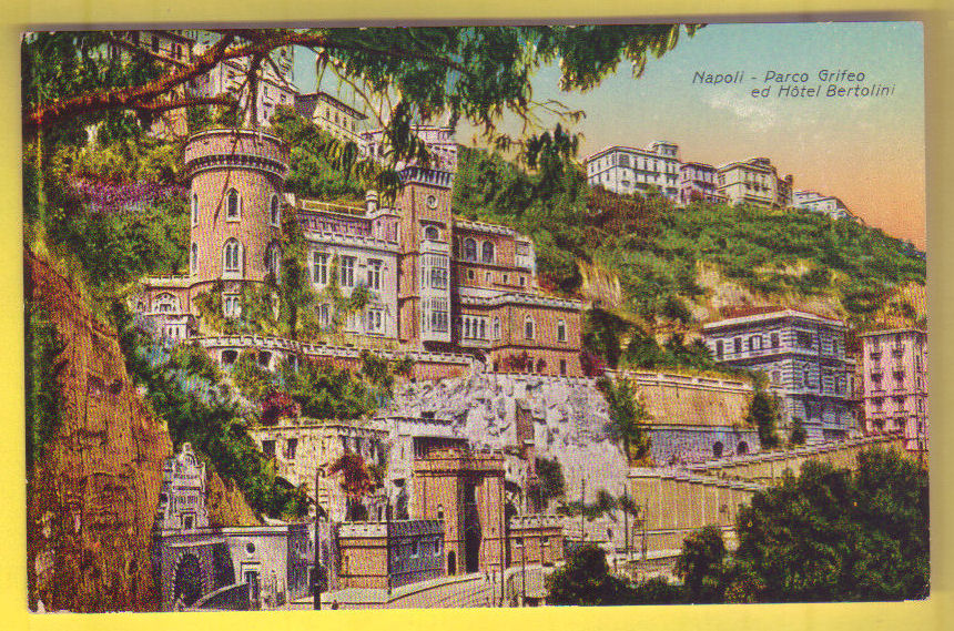 Old Postcard 1910 ca NAPOLI Grifeo Hotel Bertolini ITALY Postal
