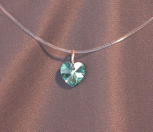 Conjunto collar con pendientes corazón cristal Swarovski