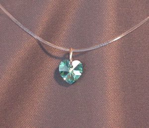 Conjunto collar con pendientes corazón cristal Swarovski