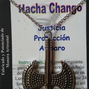 Colgante HACHA CHANGO - Amuleto Talismán JUSTICIA PROTECCIÓN AMPARO
